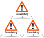 Panneau de signalisation pliable Triopan 'Einsatzleitung'