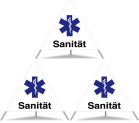 Panneau de signalisation pliable Triopan symbole 'Star of Life'