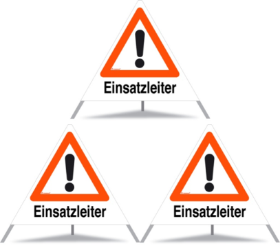 Panneau de signalisation pliable Triopan 'Einsatzleiter'