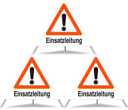 Panneau de signalisation pliable Triopan 'Einsatzleitung'