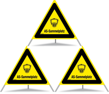 Triopan Faltsignal Atemschutz Sammelplatz gelb