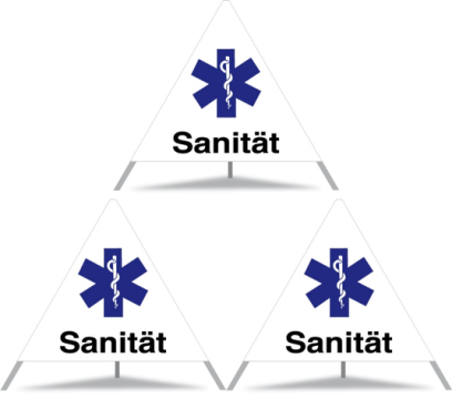 Panneau de signalisation pliable Triopan symbole 'Star of Life'