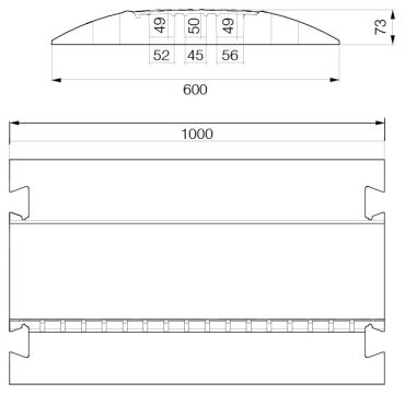 Kabelbrücke STANDARD 3-Kanal