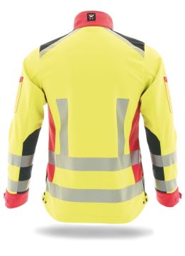 Veste softshell jaune-rouge fluorescent Phoenix Pro